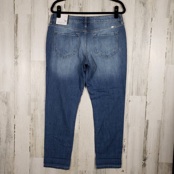 NWT Kancan Distressed Denim Russell Mid-Rise Boyfriend Relaxed Jeans Size 9/28 - Picture 7 of 10